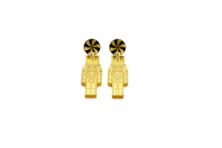 Metallic Nutcracker Earrings