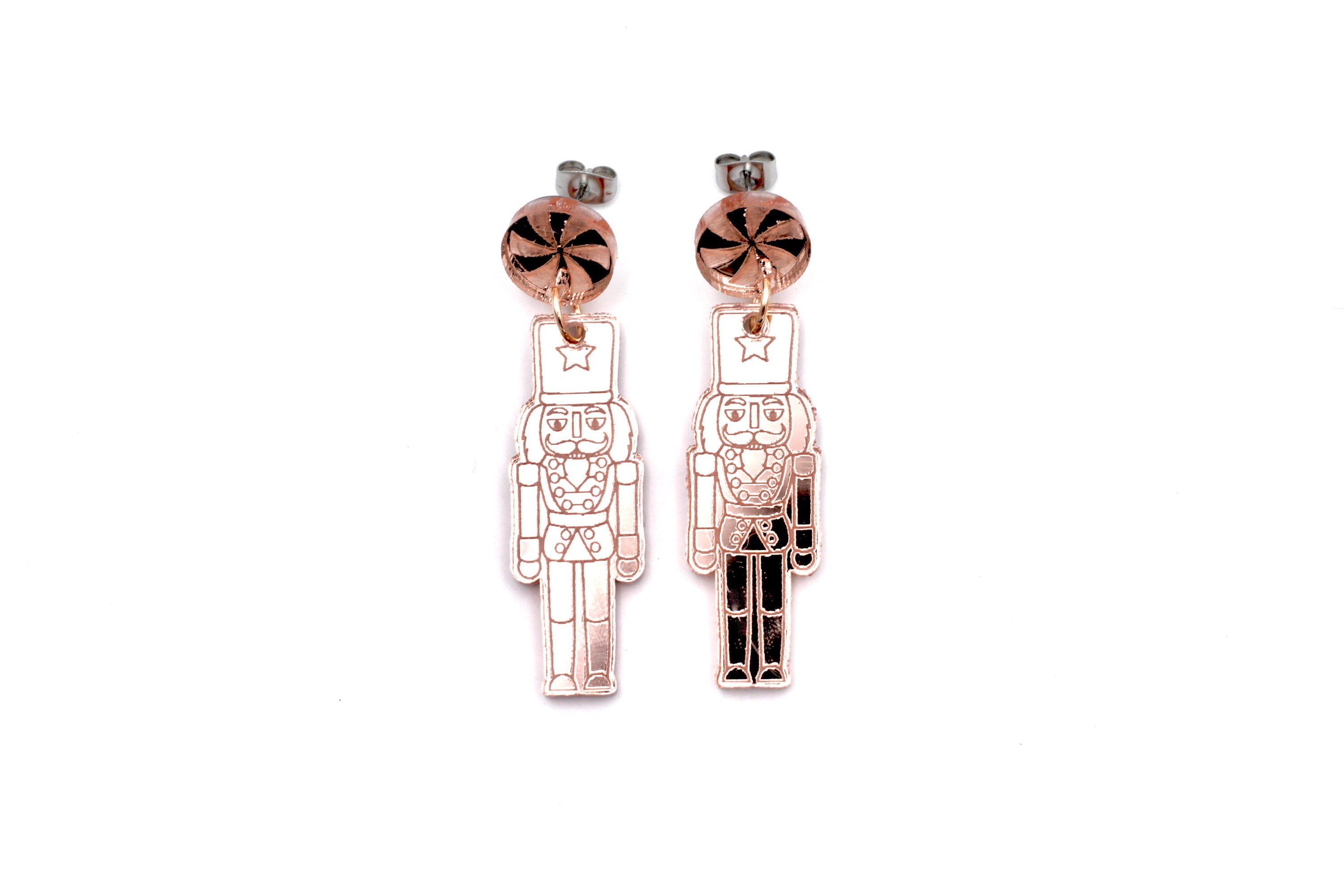 Metallic Nutcracker Earrings
