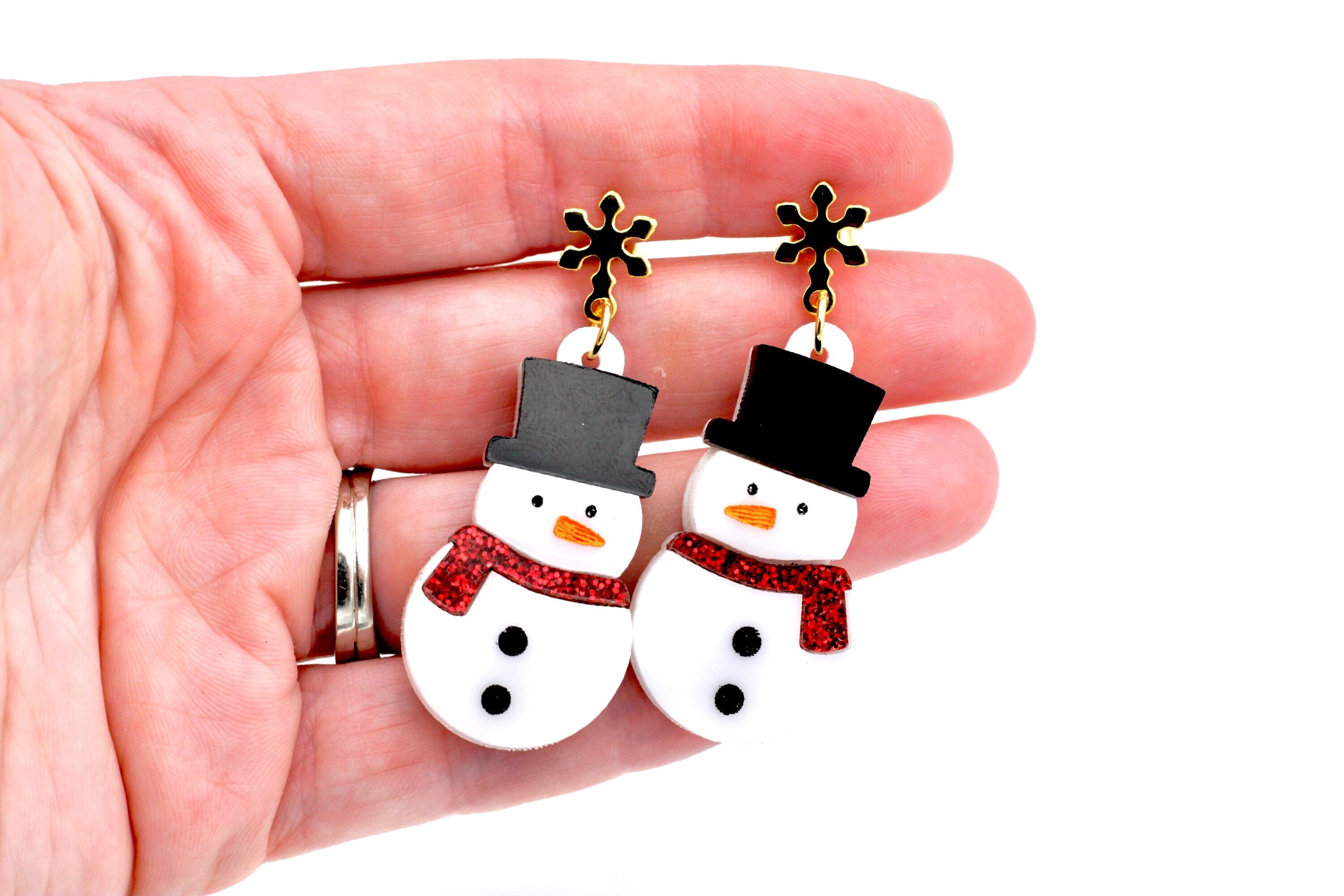 Snowman Earrings