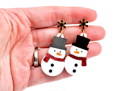 Snowman Earrings