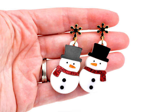 Snowman Earrings