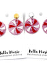 Pink Peppermint Candy Earrings