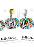 Colorful Glitter Pumpkin Earrings