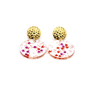 Confetti Hearts Glitter Earrings