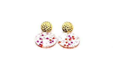 Confetti Hearts Glitter Earrings