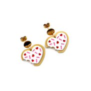 Valentine Heart Cookie Earrings