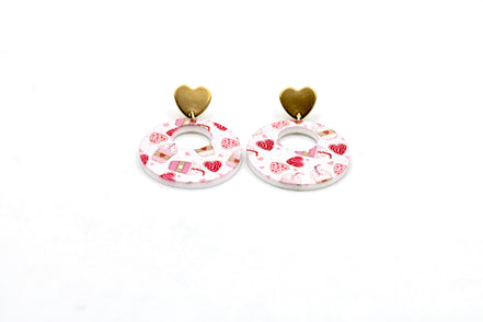 Pink Valentine Treats Earrings