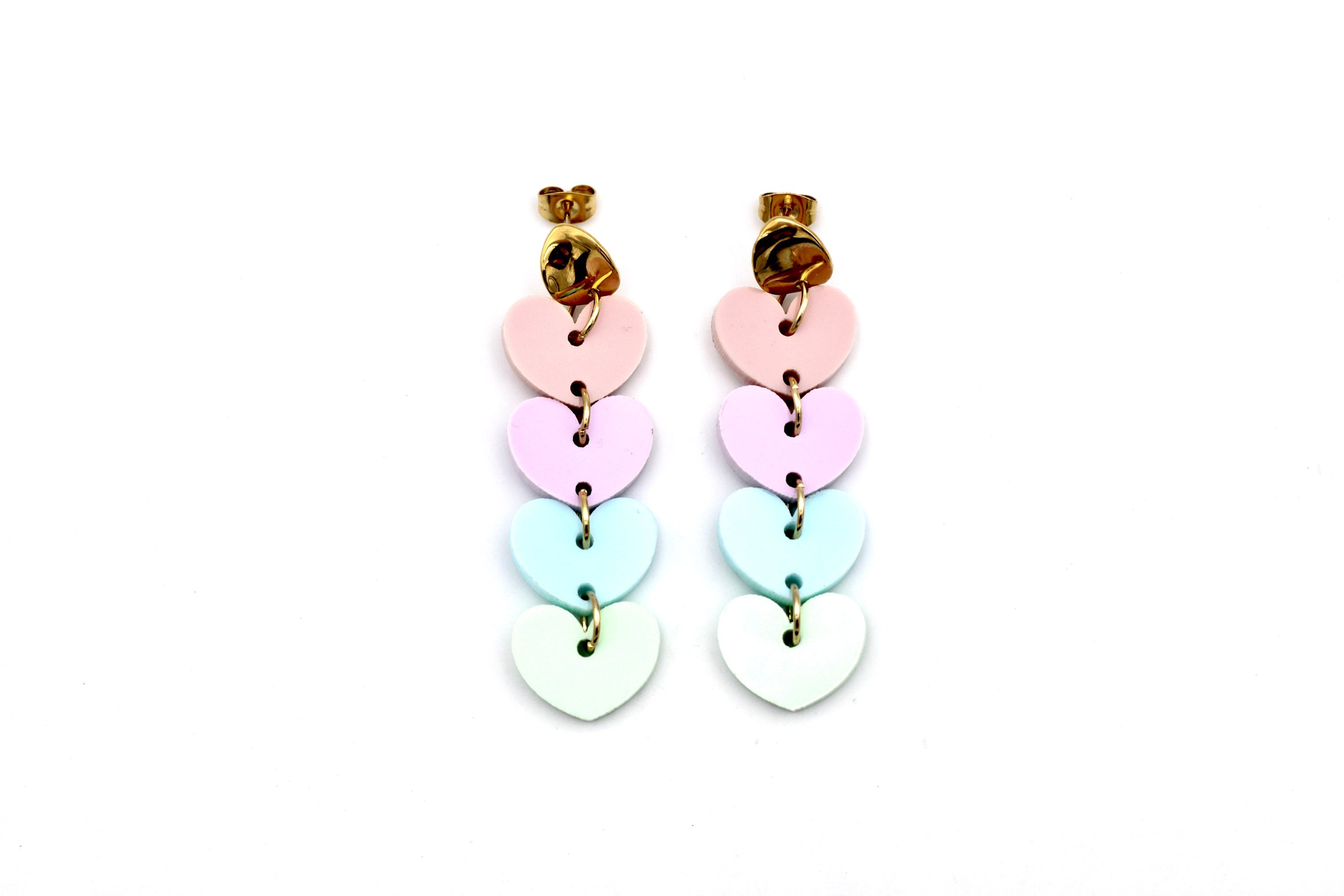 Pastel Heart Earrings