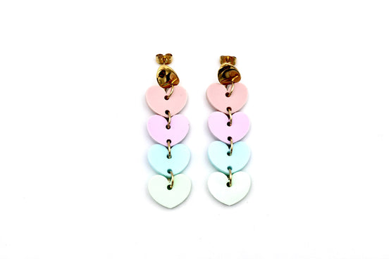 Pastel Heart Earrings