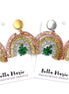 Clover Glitter Rainbow Earrings