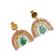 Clover Glitter Rainbow Earrings