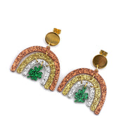 Clover Glitter Rainbow Earrings