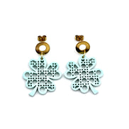 Rattan Style Clover Earrings