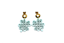 Load image into Gallery viewer, Rattan Style Clover Earrings
