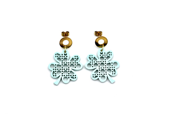 Rattan Style Clover Earrings
