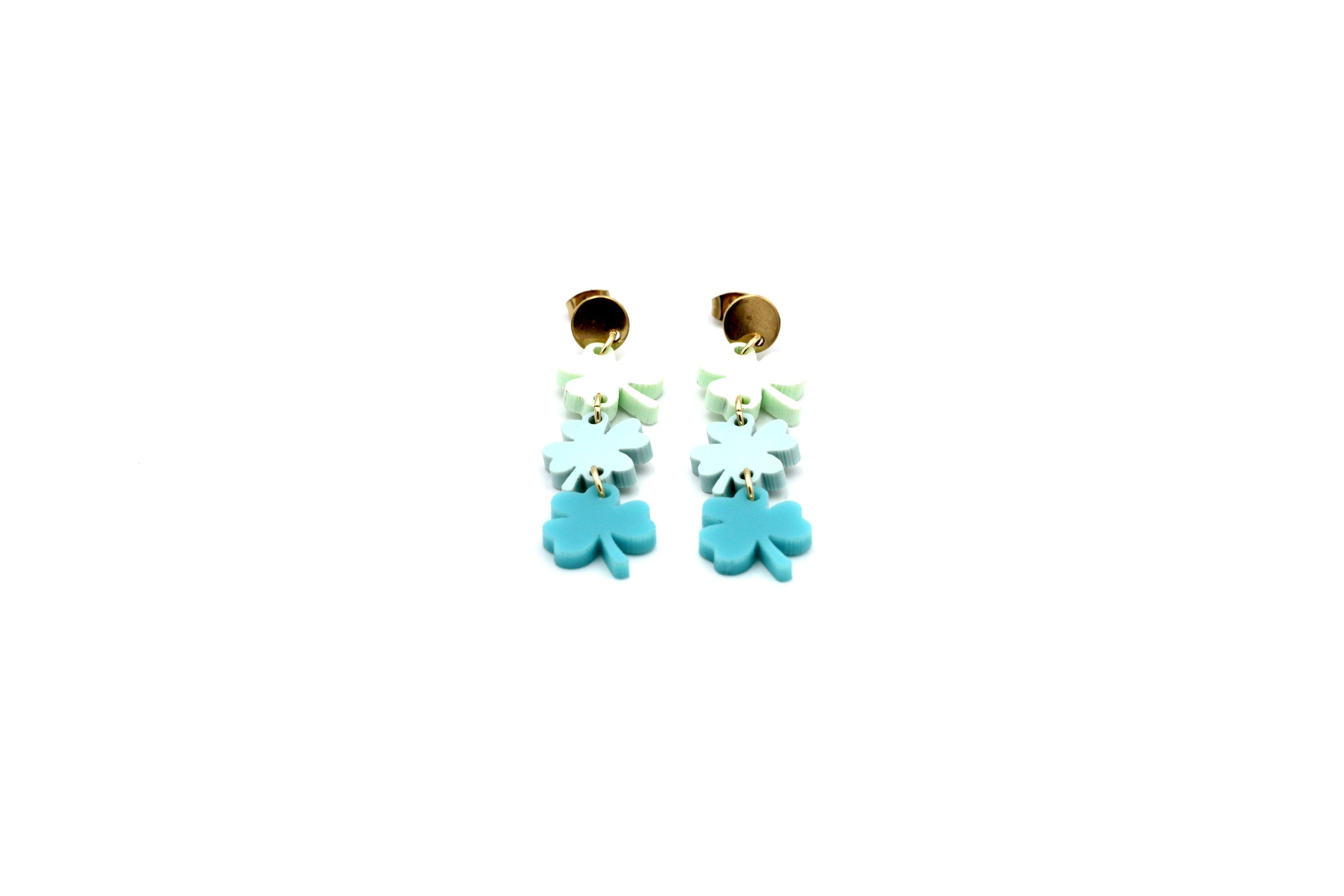 Ombre Clover Earrings
