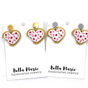 Valentine Heart Cookie Earrings