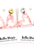 Pink Glitter Heart Earrings