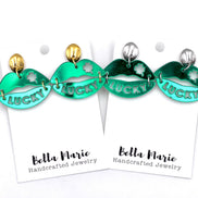 St. Patrick's Day Lucky Lips Earrings