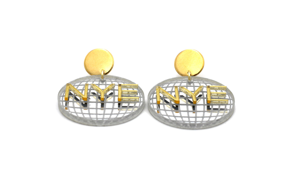 New Years Eve Disco Ball Earrings