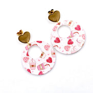 Pink Valentine Treats Earrings