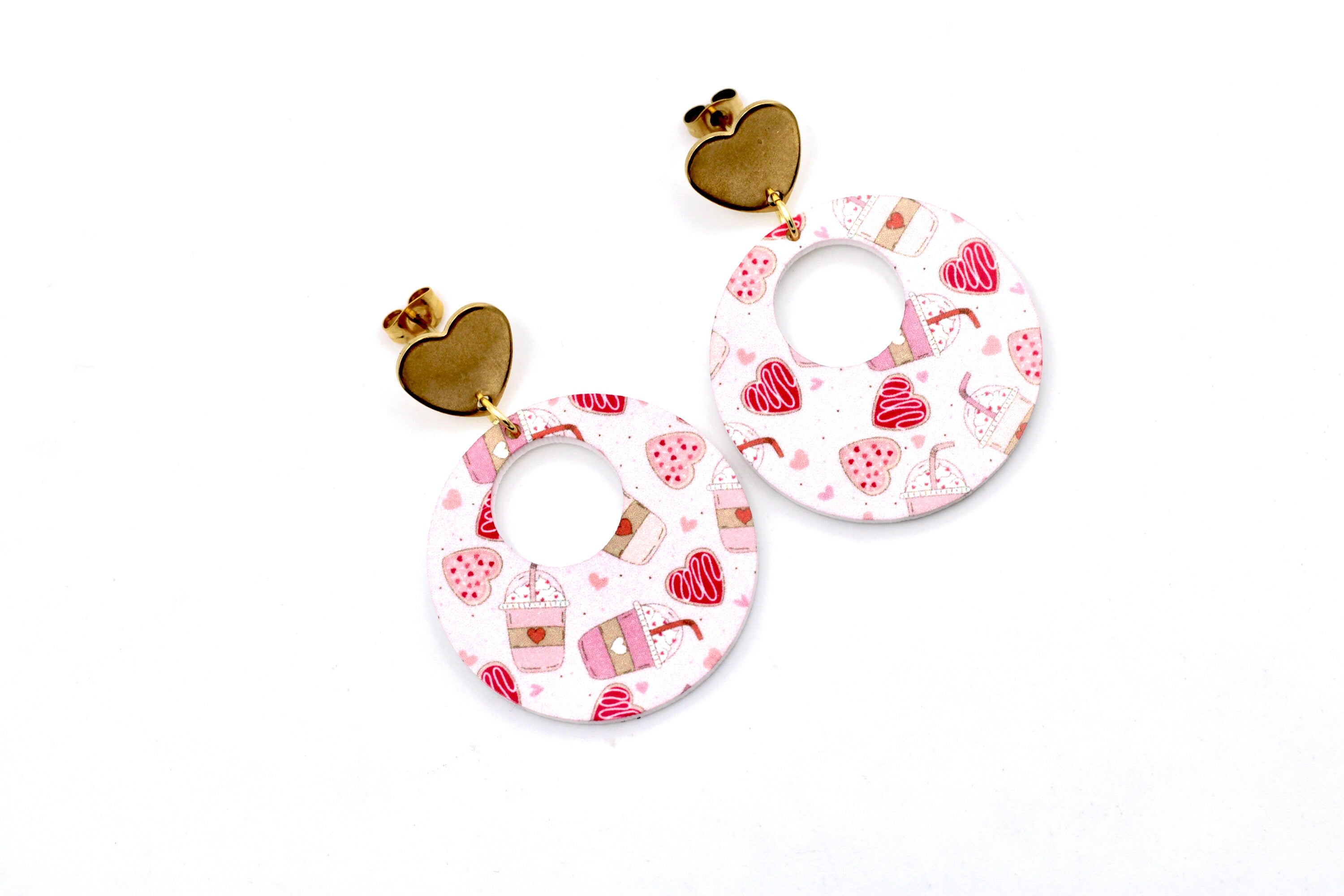 Pink Valentine Treats Earrings