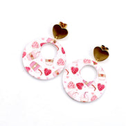 Pink Valentine Treats Earrings