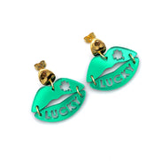 St. Patrick's Day Lucky Lips Earrings