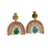 Clover Glitter Rainbow Earrings