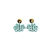 Rattan Style Clover Earrings