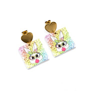 Colorful Bunny Earrings