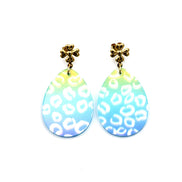 Leopard Print Egg Earrings