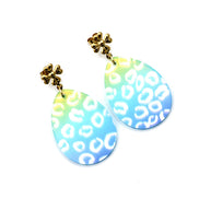 Leopard Print Egg Earrings