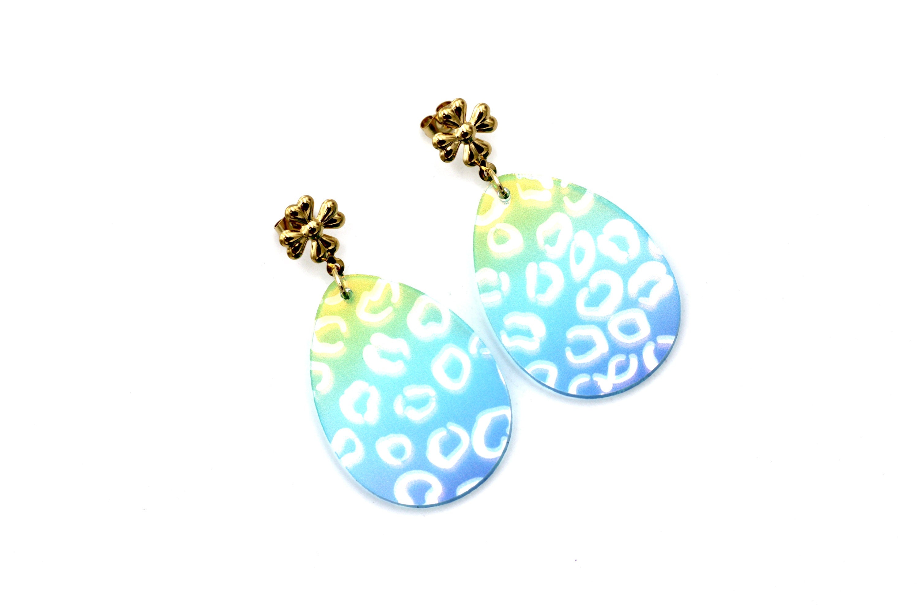Leopard Print Egg Earrings