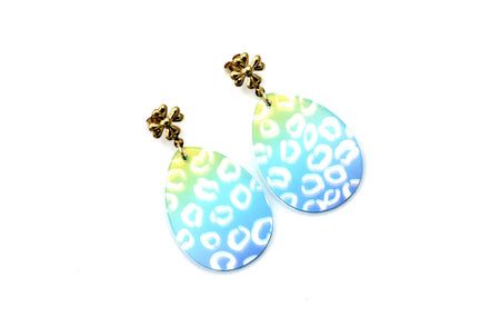 Leopard Print Egg Earrings