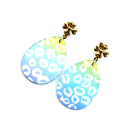 Leopard Print Egg Earrings