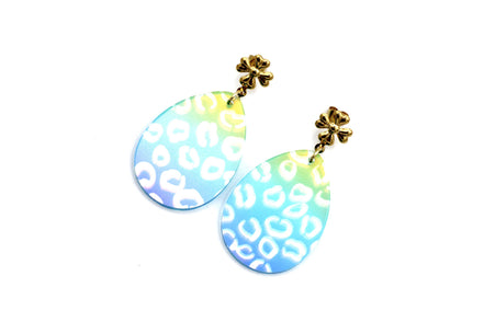Leopard Print Egg Earrings