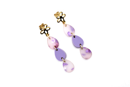 Purple Easter Egg Earrings