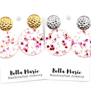 Confetti Hearts Glitter Earrings