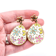 Hand Painted Egg Earrings