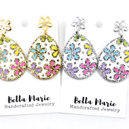 Hand Painted Egg Earrings