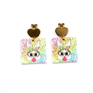 Colorful Bunny Earrings