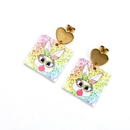 Colorful Bunny Earrings