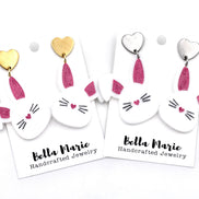 White Bunny Earrings
