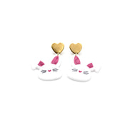White Bunny Earrings