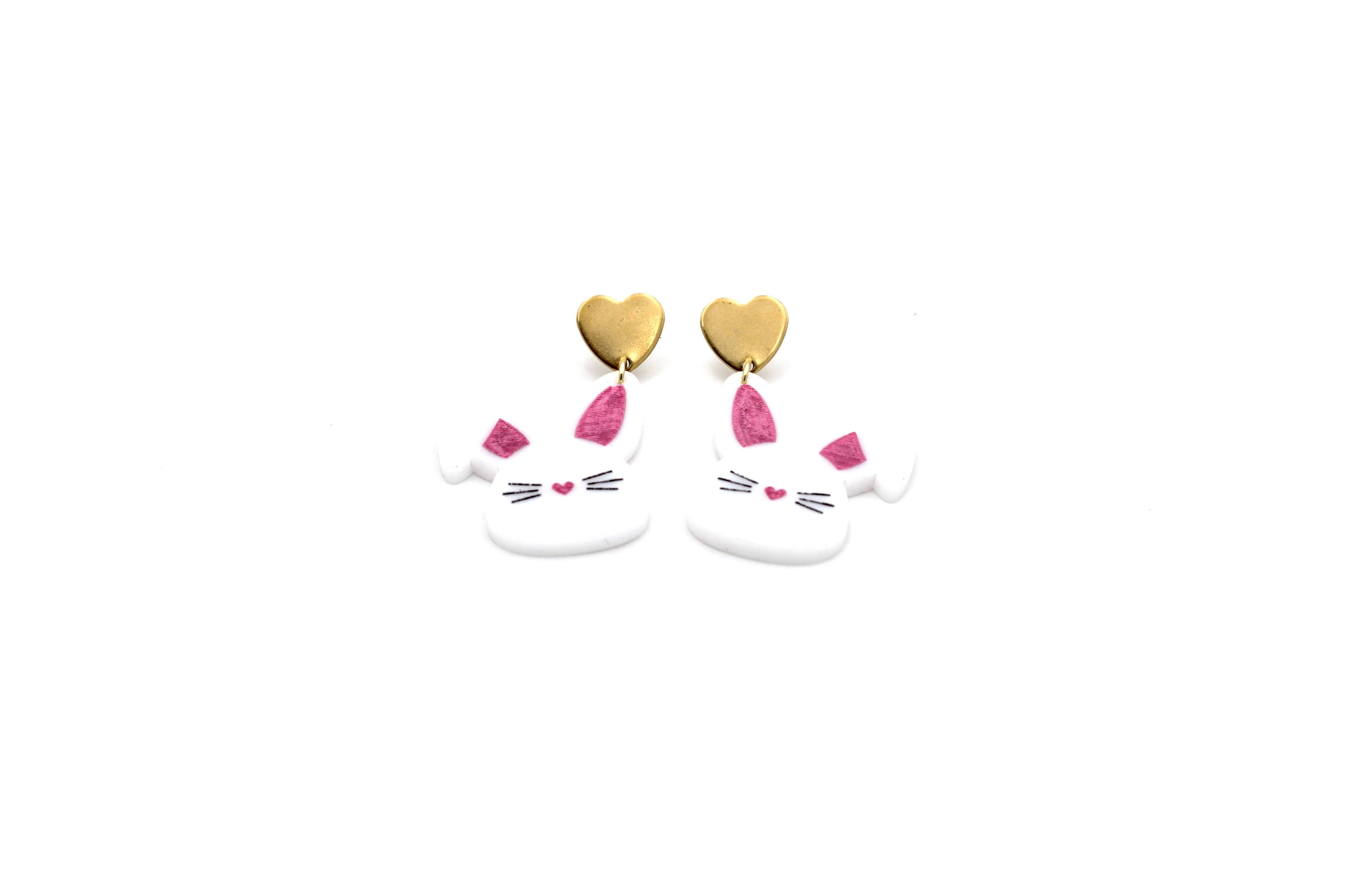 White Bunny Earrings