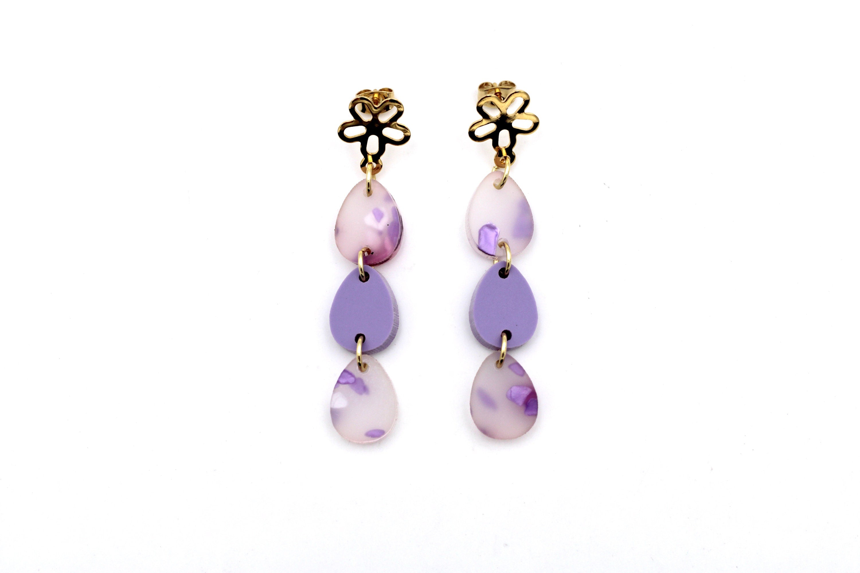 Purple Easter Egg Earrings