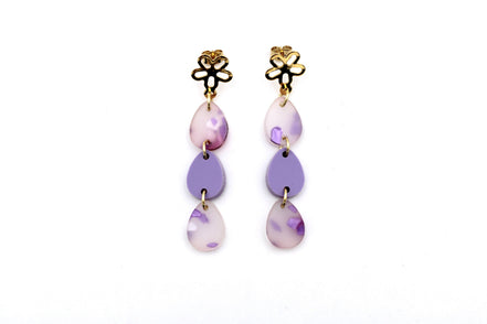 Purple Easter Egg Earrings