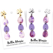 Purple Easter Egg Earrings