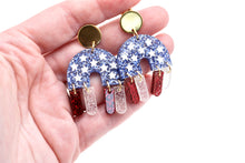 Load image into Gallery viewer, Patriotic Arch Earrings
